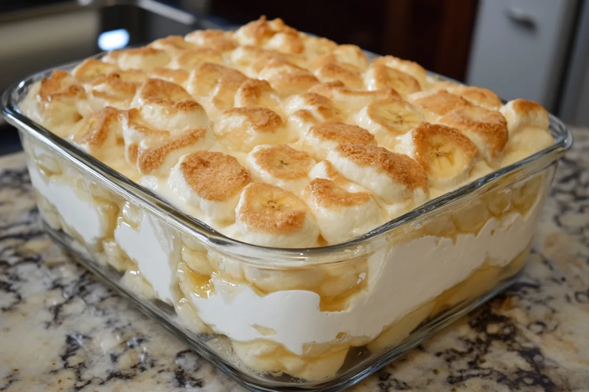 how to make Paula Deen's banana pudding with this step-by-step guide. Creamy layers of bananas, cookies, and pudding for a delicious dessert.